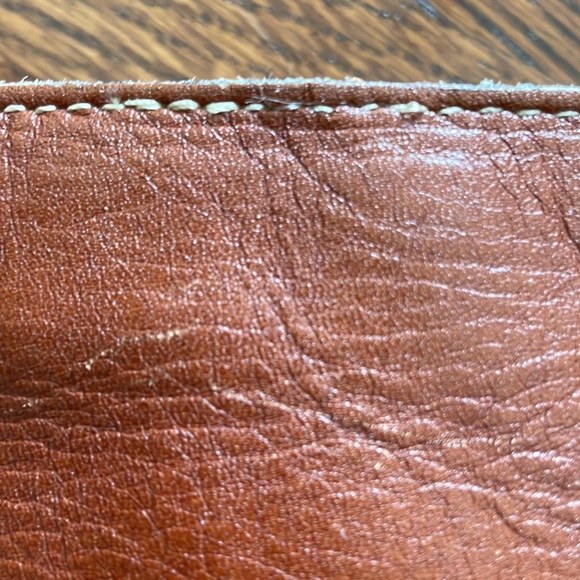 Vintage BB large brown leather clutch - Picture 5 of 8